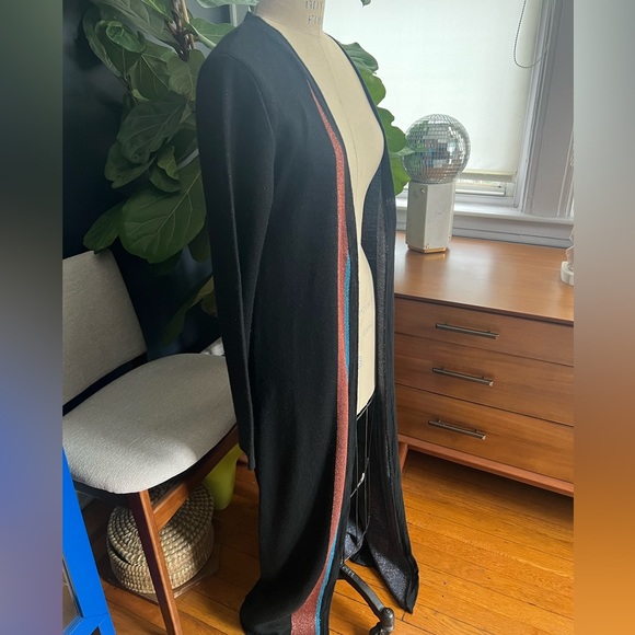Gorgeous Italian Made metallic Swater coat Cardigan Missoni Like Style - Picture 5 of 10